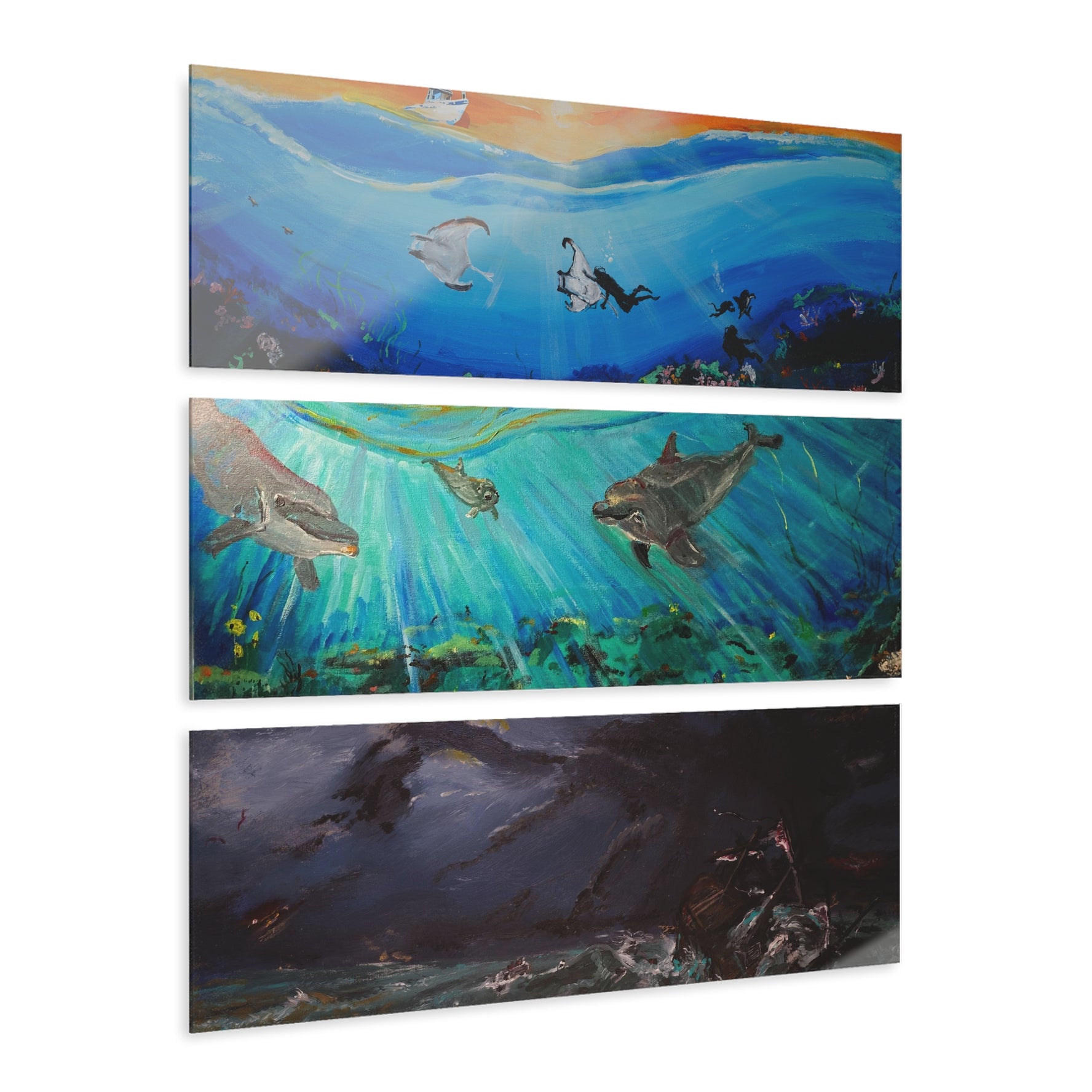 Three Oceans Acrylic Prints (Triptych)